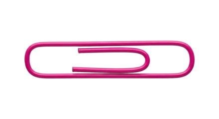 Isolated Pink Paper Clip
