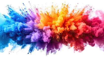 Fototapeta premium Vibrant explosion of colorful powder (1)