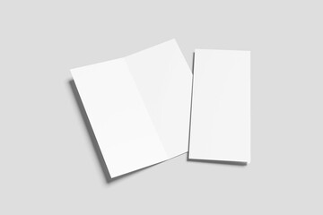 Blank Bifold Brochure Isolated on White
