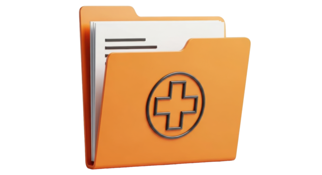 Isolated Medical File Folder - Powered by Adobe