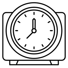 Obraz premium Digital Clock line art vector
