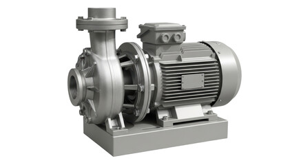Isolated electric water pump with motor for industrial supply and water transport applications