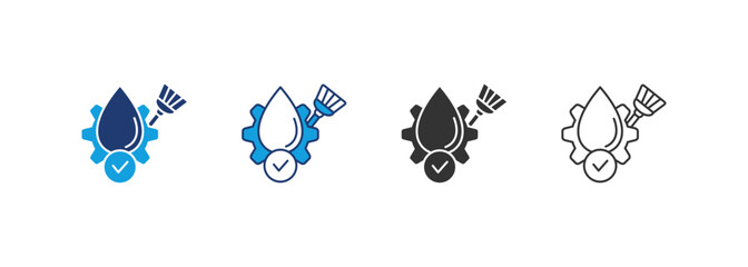 Cleaning Icon Set Multiple Style Collection