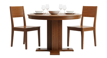Isolated Dining Table with Chairs