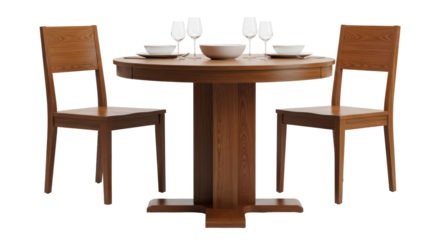 Isolated Dining Table with Chairs