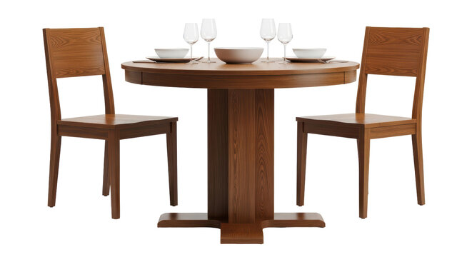 Isolated Dining Table with Chairs