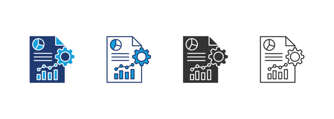 Report Icon Set Multiple Style Collection