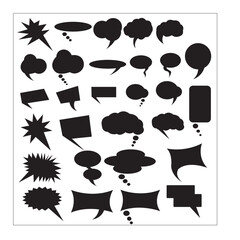 Collection of Various Speech Bubbles and Thought Bubbles.
