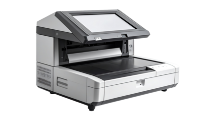Modern flatbed scanner with display