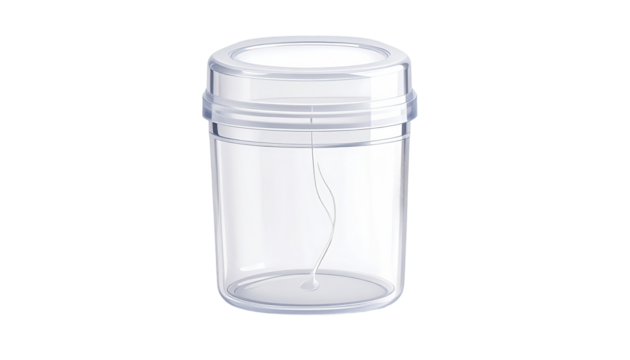 Clear plastic container with lid