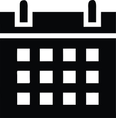 Vector illustration of vector art of black calendar icon