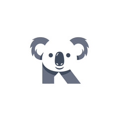 Stylized Koala Bear Logo in Modern Design