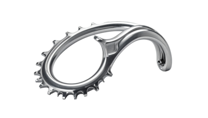 Bicycle crankset, detailed view
