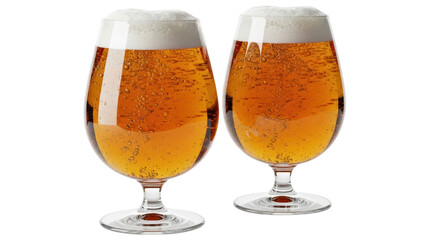 Isolated Two Beer Glasses