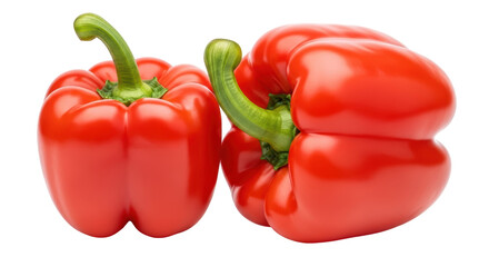 Isolated Fresh Red Bell Peppers