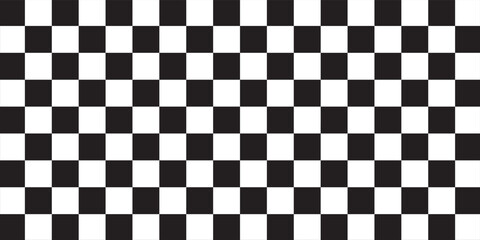 Fototapeta premium Black and white chess pattern. Checkerboard seamless vector illustration. Abstract checkered checkerboard for game. Grid geometric square shape. Race flag.