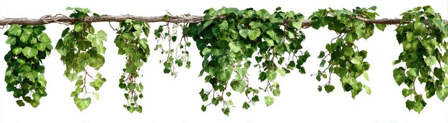 Naklejka premium Hanging ivy cascading from a branch