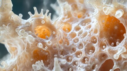 Artistic Representation of Herpes Simplex Showcasing Intricate Viral Structures in Detail
