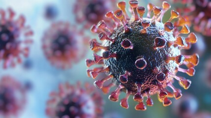 Intricate Details of Hepatitis C Virus Showcasing Its Unique Structure and Features in Close-Up View