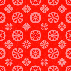 Seamless repeating tile geometric floral decorative pattern