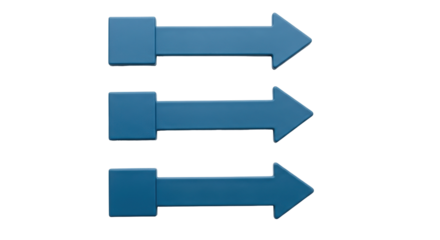 Isolated Arrows Pointing Right