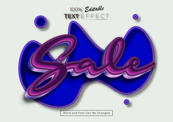 Stylish Sale Text Effect with 3D Layering