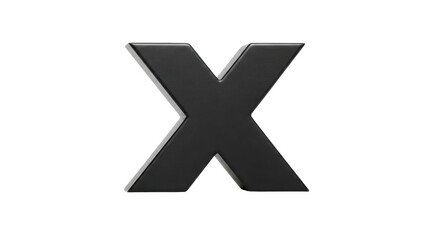 Isolated Black Letter X