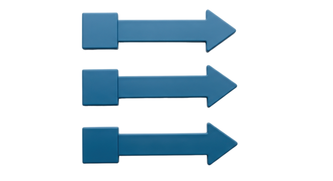 Isolated Arrows Pointing Right