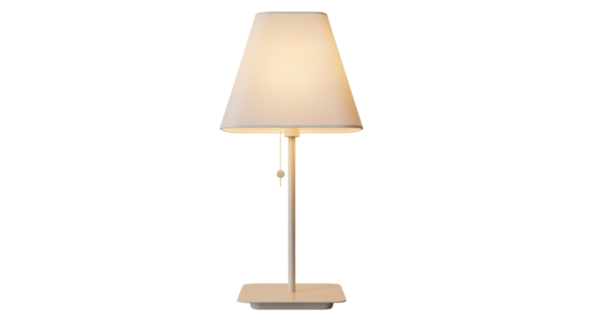 Isolated Bedside Lamp with Shade