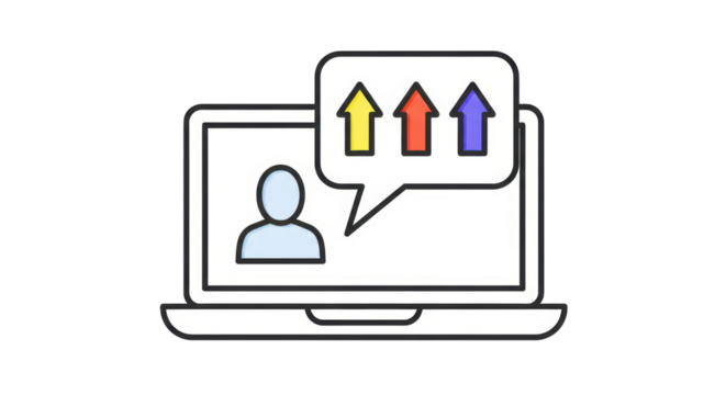 Isolated Online Meeting Illustration