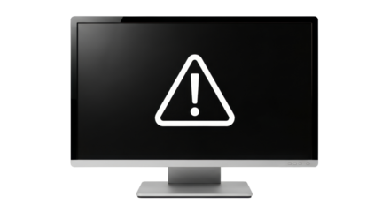 Isolated Monitor with Error Icon