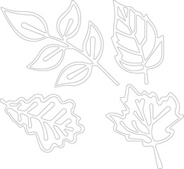 Art & IllustrationLeaves icon set.Environmental Leaves, natural, eco, vegan,vector symbol logo illustration line editable stroke design style isolated on white background and Natural pictogram icon se