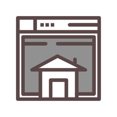 Real Estate Property Website Interface Illustration