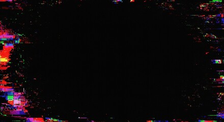 Abstract Glitch Art Background with Colorful Distortion for Creative Projects and Designs