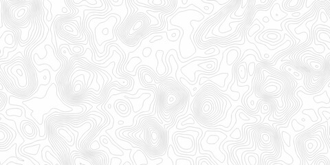 white topography map geography relief diagram texture design. Topography white background and black line world map texture design. Lines Topographic contour lines grid map seamless pattern.