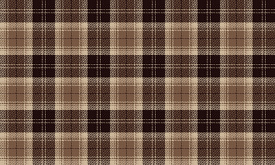 Seamless plaid pattern, brown, beige, for textiles, clothing, skirts, pants, adding a touch of sophistication and warmth, vector illustration.