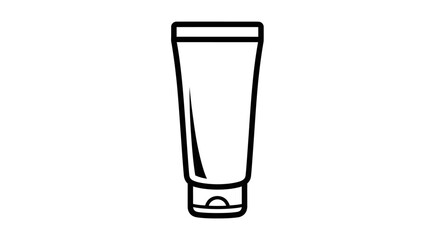 Simple Black and White Tube Container Outline