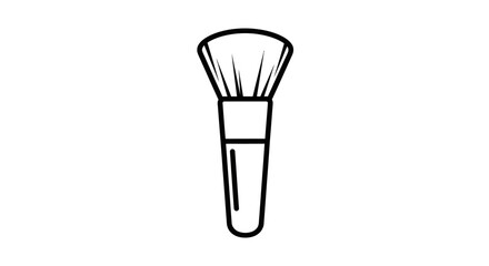 Simple Black and White Makeup Brush Icon