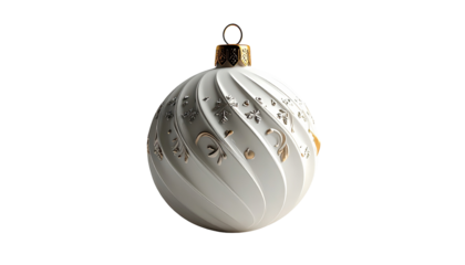 Ornate white Christmas ornament