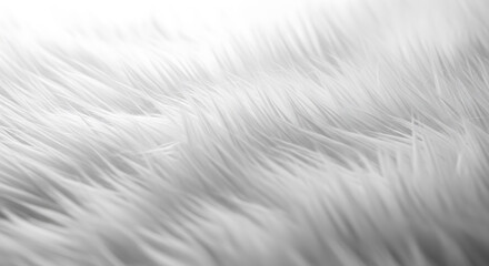 Obraz premium Close-up macro view of soft white fur texture abstract pattern background