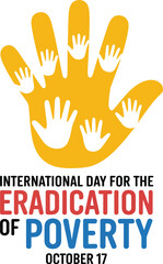 Obraz premium Symbol of unity and hope for eradicating poverty with diverse hands reaching out.