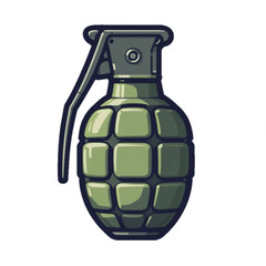 Illustration of a green grenade