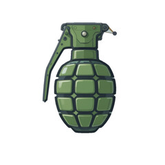Illustration of a dark green grenade