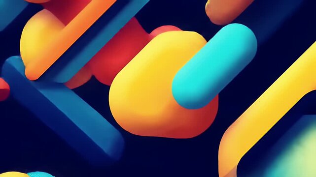 Abstract geometric shapes in vibrant colors (1)