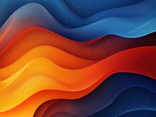Obraz premium Abstract background with blue and orange waves