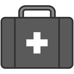 black medical briefcase icon