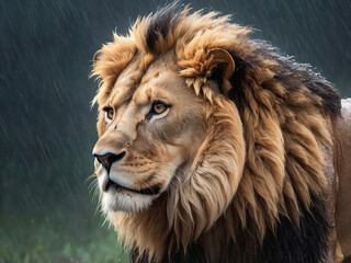 Fototapeta premium male lion portrait