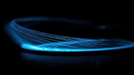 artificial. Abstract blue LED light patterns creating a futuristic ambiance on a dark background. product launch decks, UI/UX mockups, designed for data visualization dashboards and holographic UIs.