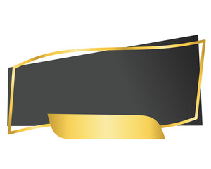 Black Friday Sale Banner, Modern Black Gold Discount Label