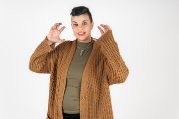 Creative professional gesticulating while sharing an idea